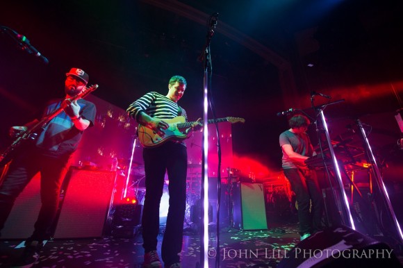 OK Go perform at the Neptune Theatre in Seattle. Photo by John Lill