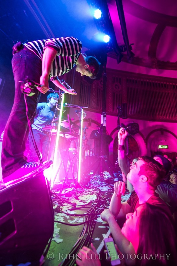 OK Go perform at the Neptune Theatre in Seattle. Photo by John Lill