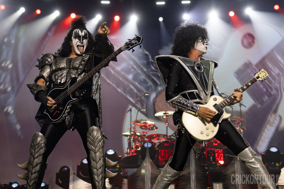 Heavy metal band KISS performs their final Seattle show at the Climate Pledge Arena as part of the End Of The Road tour.