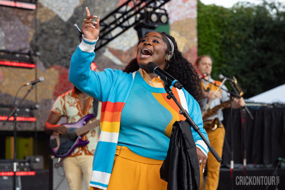 Tank and the Bangas performing at Bumbershoot 2025 in Settle, Washington.