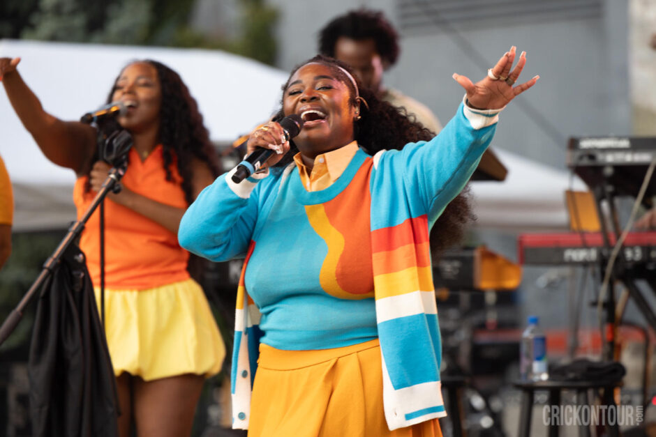 Tank and the Bangas performing at Bumbershoot 2025 in Settle, Washington.
