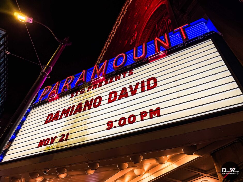 Damiano David - Paramount Theater - 2025-11-20 - Photo By Diane Webb