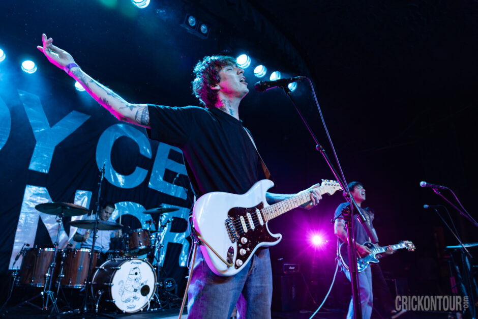 Punk rockers Joyce Manor performing live at The Showbox in May 2026.