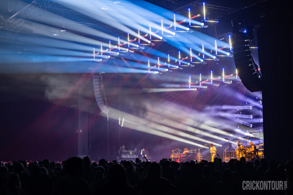 The crowd is dazeled by the light show as Goose performs at WaMu Theater in Seattle, Wa
