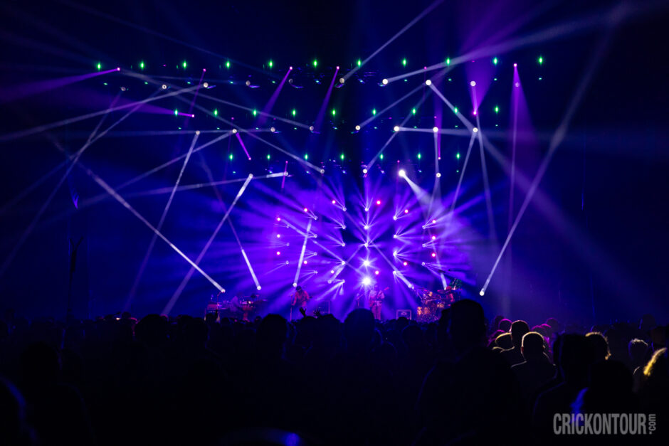 The crowd is dazeled by the light show as Goose performs at WaMu Theater in Seattle, Wa